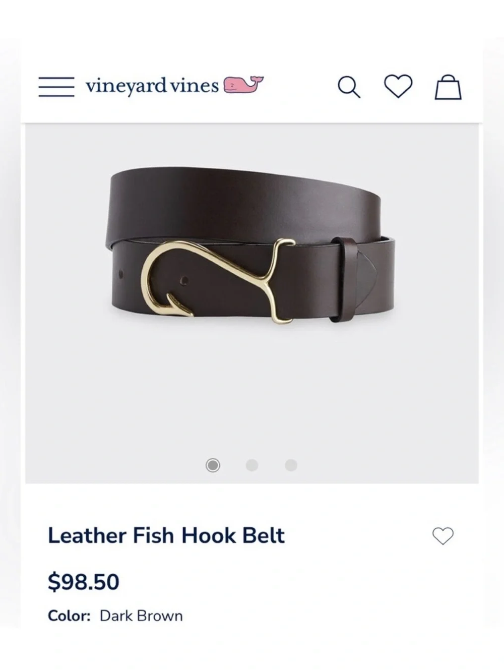 Vineyard Vines classic brown